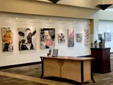 Photo of an art gallery wall.